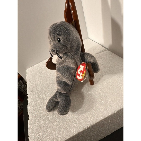 TY Beanie Baby SLIPPERY the Seal Plush 7” Stuffed Animal Toy Christmas Birthday - Picture 2 of 5